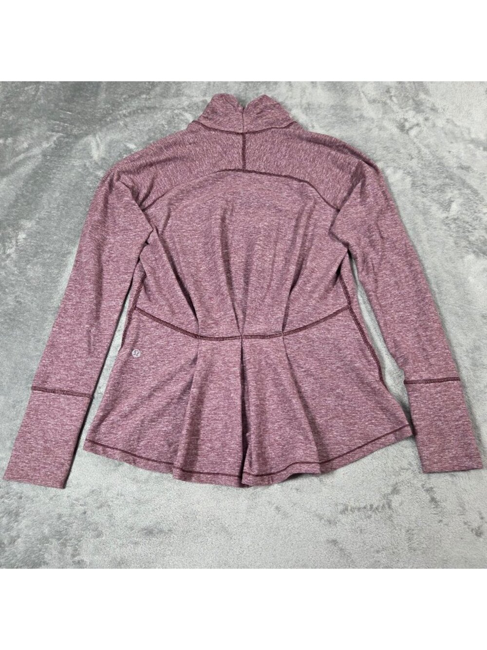 Lululemon Warm Your Core Long Sleeve Tee Size 6 Heathered Bordeaux Drama - Picture 1 of 11